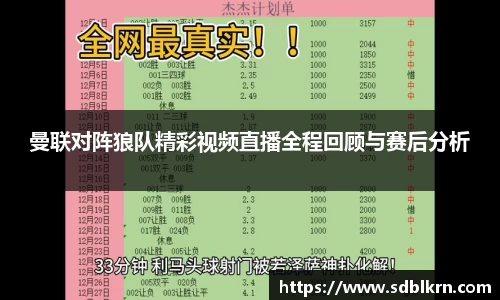 曼联对阵狼队精彩视频直播全程回顾与赛后分析